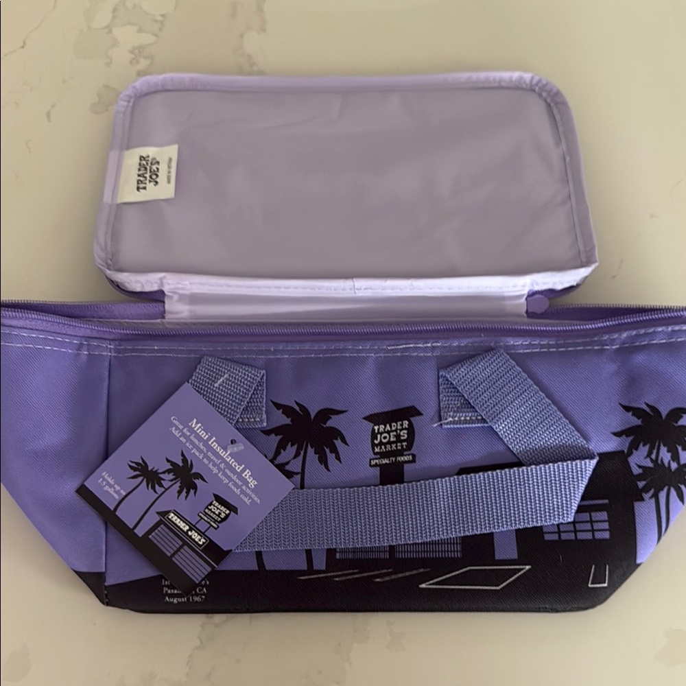 Purple Trader Joe's Insulated Bag